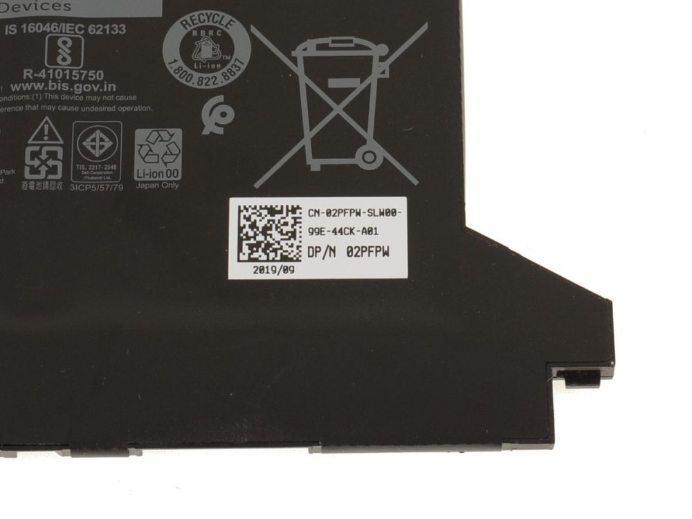 Original 3500mAh 42Wh 3-Cell Battery Dell 0G74G 00G74G