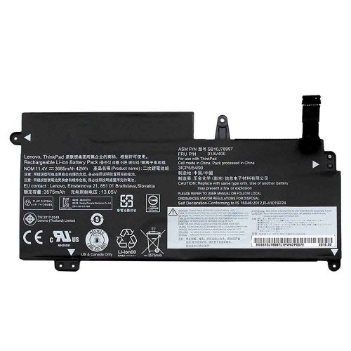 42Wh 3685mAh 3-Cell Lenovo SB10J78998 Battery