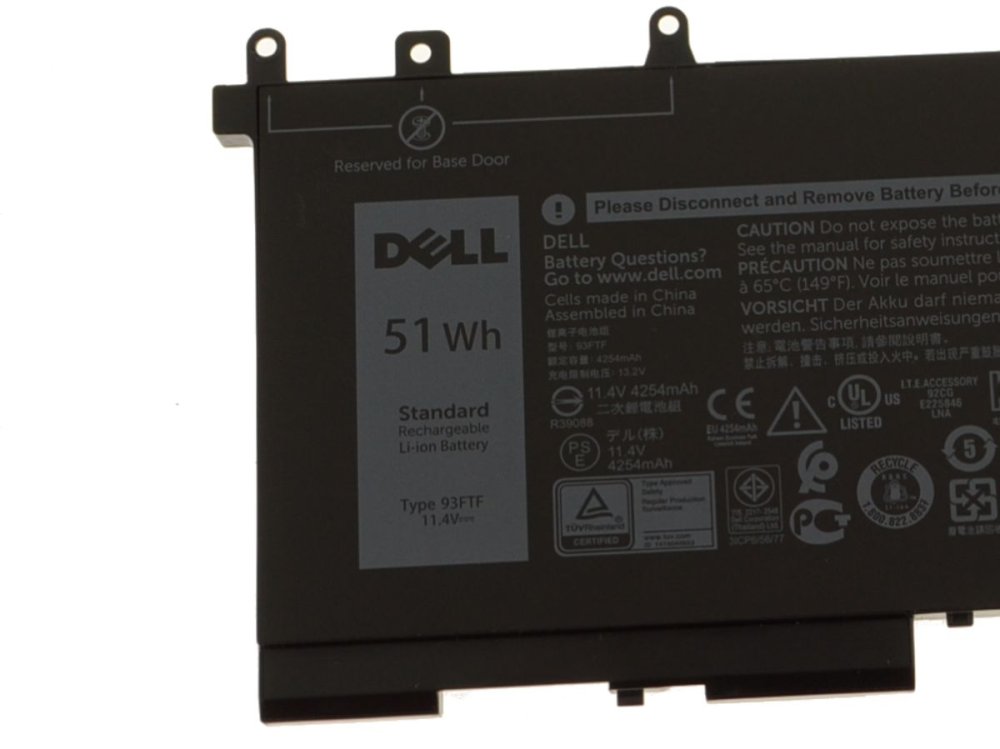 51Whr 4254mAh 3-Cell Dell DJWGP D4CMT Battery