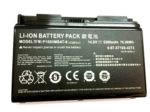 5200mAh 8-Cell Schenker W704 (P170SM) Battery