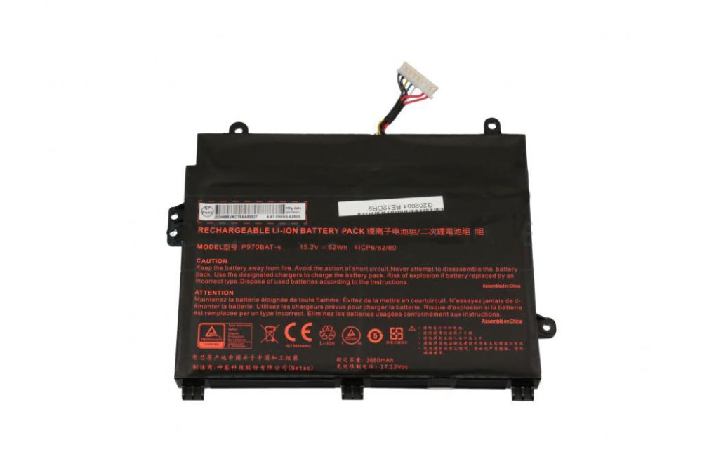 3680mAh 62Wh 4-Cell Mifcom SG6 i7-RTX 2080(P960RN) Battery