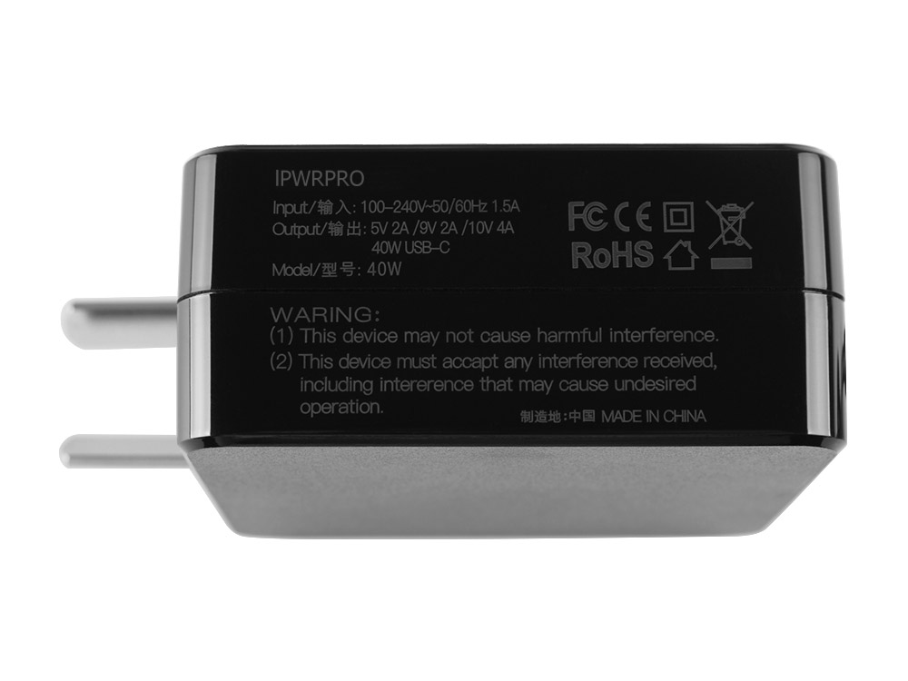 40W IPWRPRO USB-C Adapter Charger Compatible 100400E00