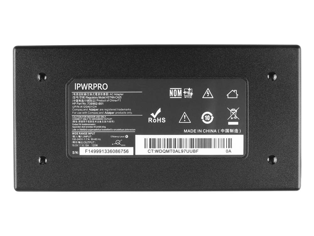 120W IPWRPRO Slim Adapter Charger Compatible A120A007L + Cord