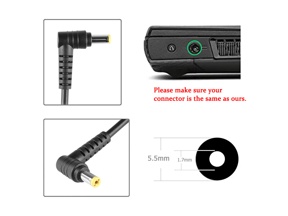 65W IPWRPRO Adapter Charger Compatible E1-572-6870 + Cord