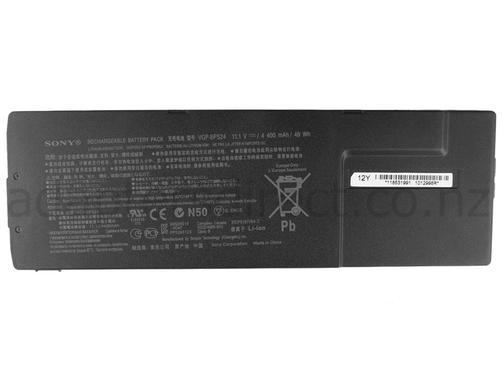 6 Cell Sony VAIO VPCSB27GH/B Battery