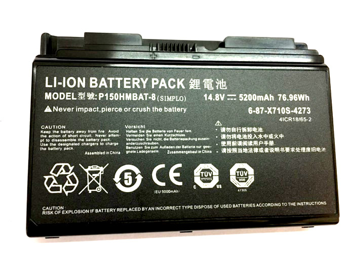 5200mAh 8-Cell Schenker XMG P702 Pro (P170HM) Battery - Click Image to Close