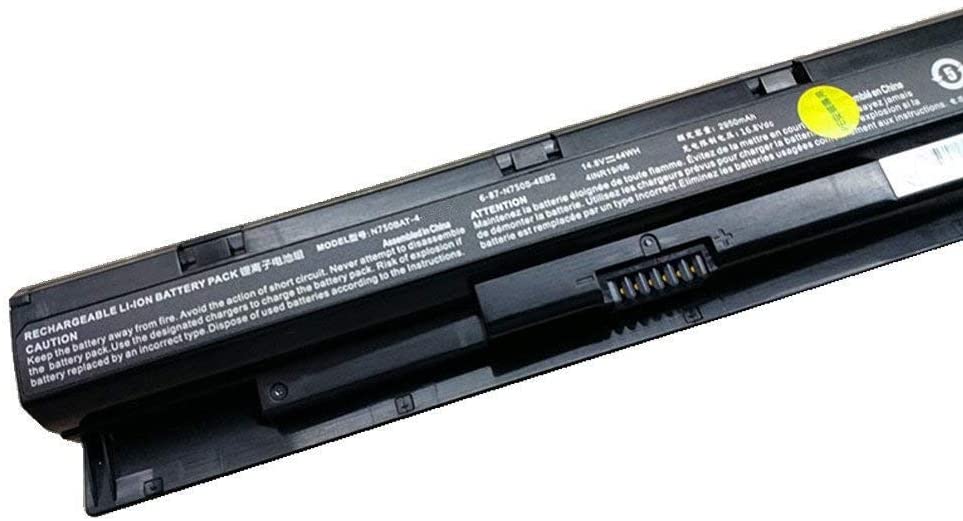 Original 2950mAh 44Wh 4-Cell Battery Clevo N750BAT-4