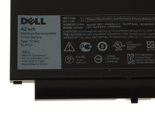 Original 3530mAh 42Wh 4-Cell Battery Dell Latitude E7270