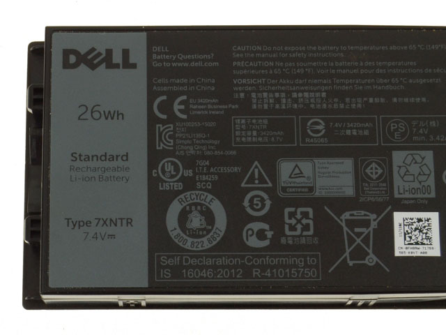 Original 26Wh 2-Cell Dell 451-BBOR Battery