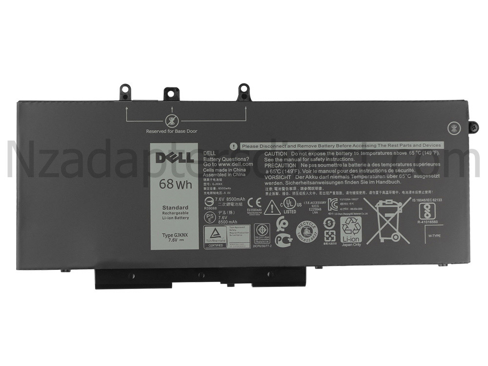 68Wh 8500mAh 4-Cell Dell Latitude 15 5591 P60F002 Battery