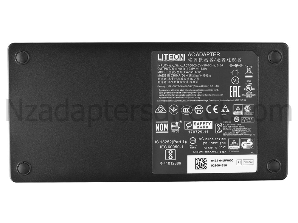 230W Acer Predator 15 G9-593-566H Slim Adapter Charger