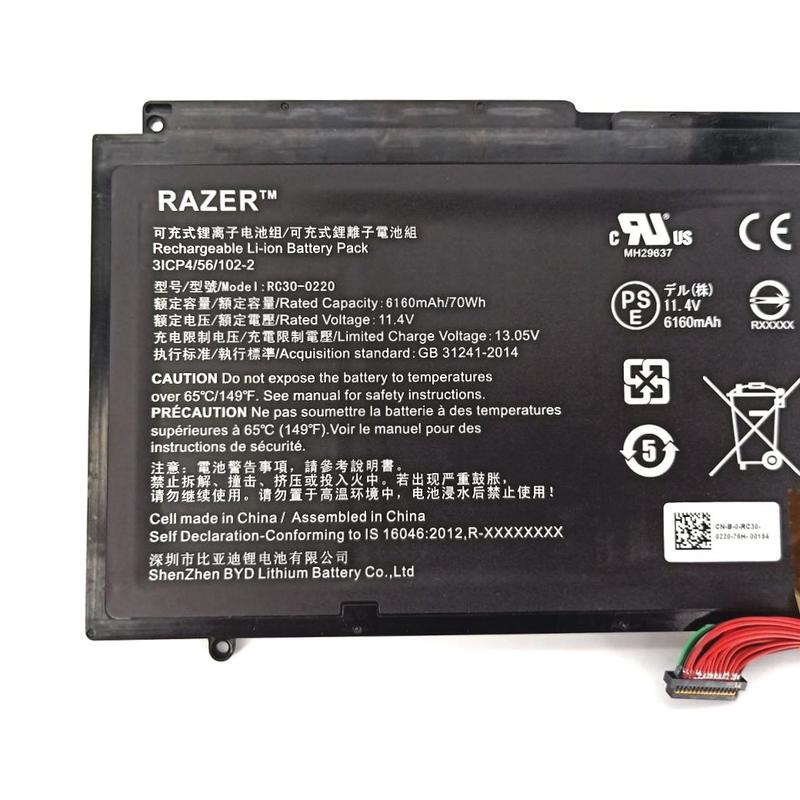 Original 6160mAh 70Wh 3-Cell Battery Razer Blade Pro 17 RZ09-03148