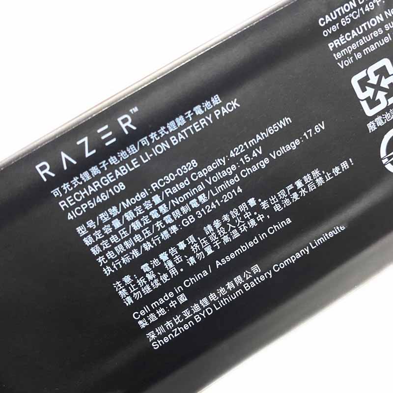 Original 4221mAh 65Wh 4-Cell Battery Razer Blade 15 RZ09-03286E22-R341