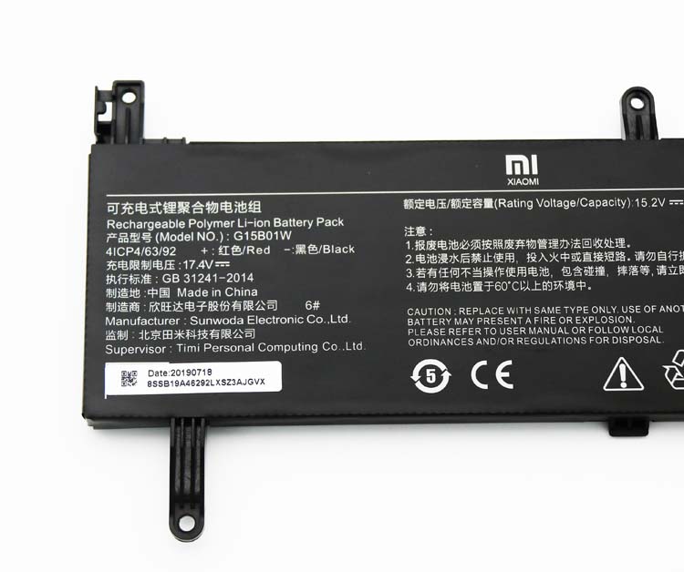 Original 3620mAh 55.02Wh 3-Cell Battery for Xiaomi G15B01W G15BO1W