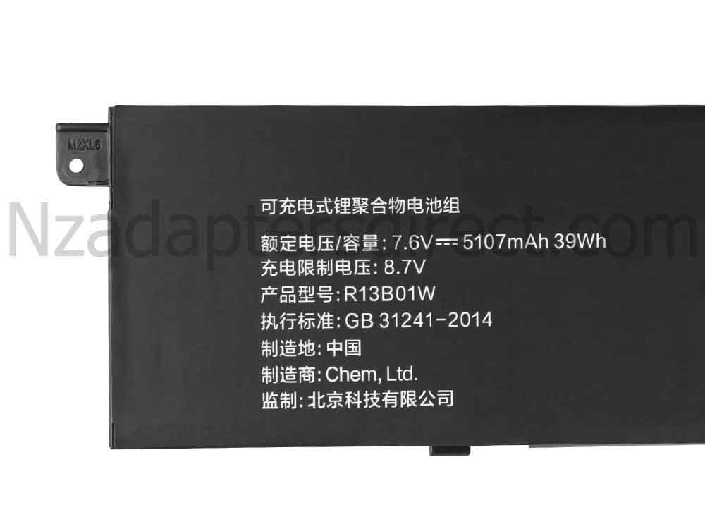 Original 39Wh 5107mAh Xiaomi R13B01W Battery